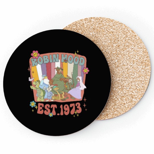 Vintage 90s Robin Hood Coasters, Disney Robin Hood 1973