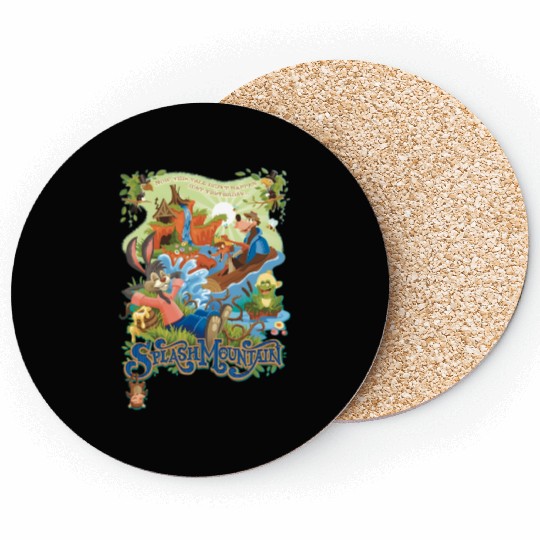 Vintage Splash Mountain Coasters, Disney Ride Coasters,  Brer Rabbit Coasters