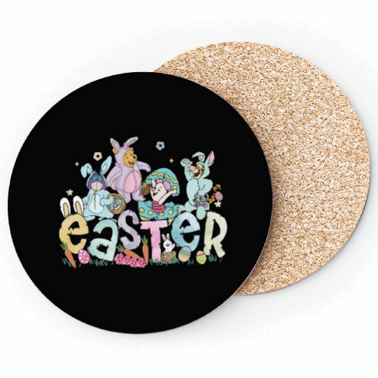 Winnie The Pooh Easter Coasters, Disney Easter Coasters, Pooh Easter Coasters