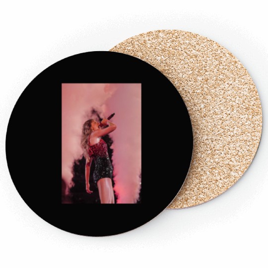 Live Concert Diva Pop Eras Tour Poster Coasters
