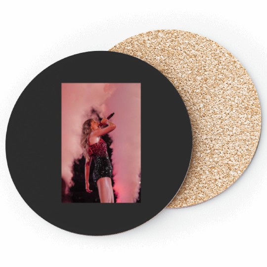 Live Concert Diva Pop Eras Tour Poster Coasters