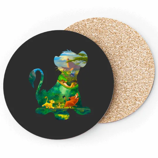 Disney Lion King Simba Silhouette Graphic Coasters