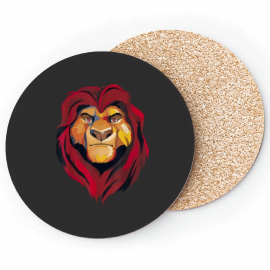 Disney The Lion King Mufasa Artistic Painted Portrait Coasters