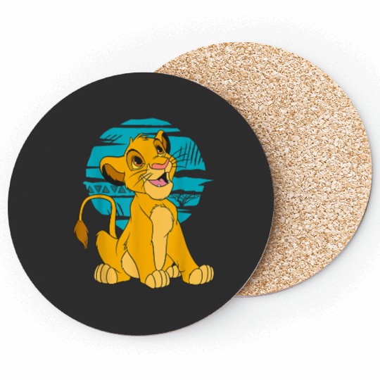 Disney The Lion King Young Simba Happy Blue Retro Coasters