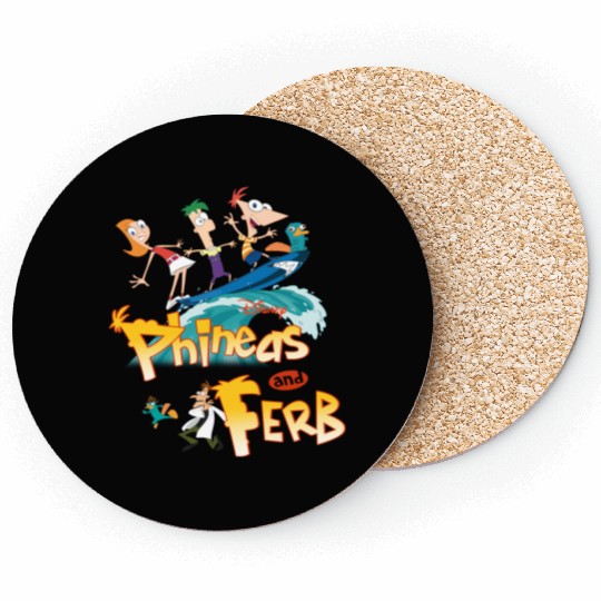 Disney Phineas And Ferb Funny Cartoon Coasters, Disney Perry Coasters