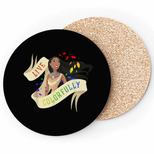 Disney Pocahontas Rainbow Live Colorfully Portrait Coasters