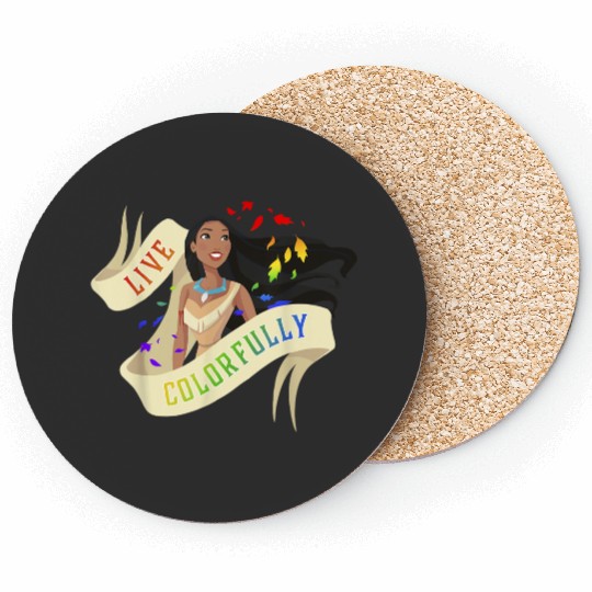Disney Pocahontas Rainbow Live Colorfully Portrait Coasters