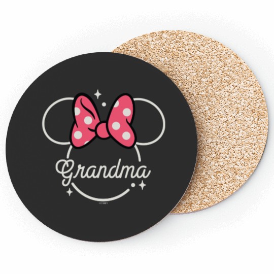 Disney Minnie Mouse Grandma Head Icon Magic Mothers Day Coasters