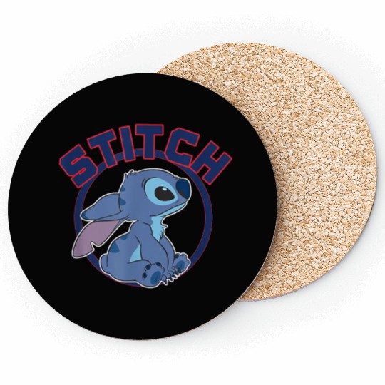 Disney Lilo Stitch Cute Stitch Profile Big Chest Circle V2 Coasters
