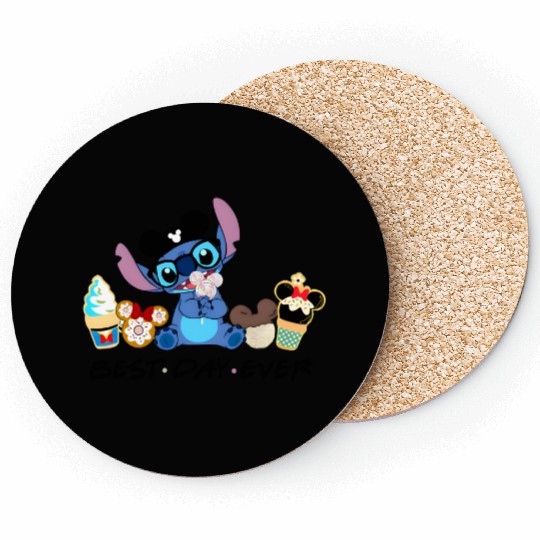 Disney Stitch Best Day Ever, Disney Snacks Coasters, Stitch Snacks Coasters