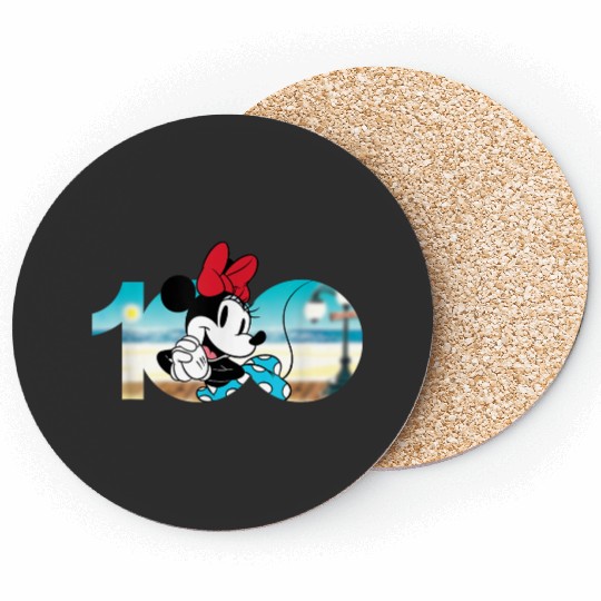 Discover Disney 100 Anniversary Minnie Mouse D100 Logo Coasters