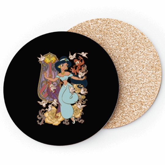 Princess Jasmine Aladdin  Color Coasters, Disney Coasters