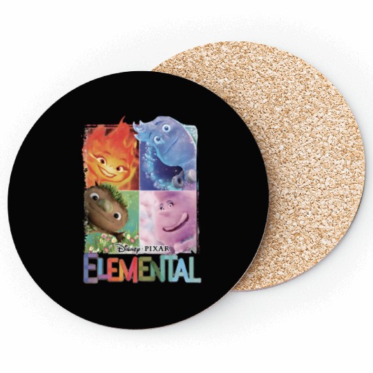Elemental 2023 Disney Coasters, Disney Pixar Elemental Coasters