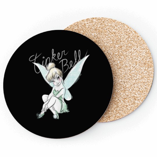 disneyss Tinker Bell Sitting  Gifts Coasters