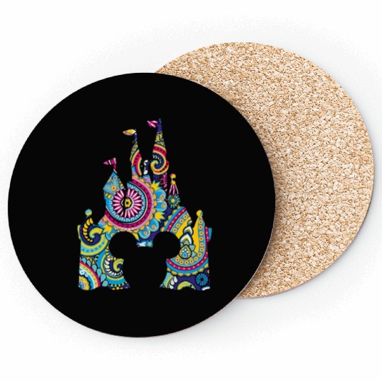 Disney Castle Sublimation Mickey Coasters