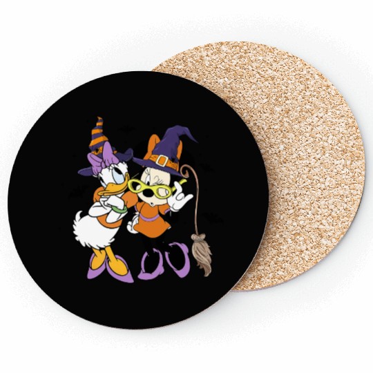 Halloween Disney Minnie And Daisy Witch Coasters
