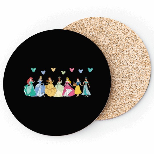 Retro Disney Princess Coasters, Disney Balloon Coasters, Disney Vacation Coasters