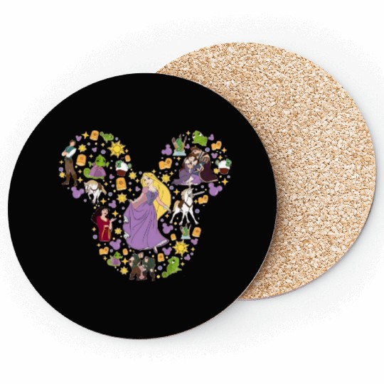 Disney Princess Mickey Head Coasters, Rapunzel Tangled Coasters