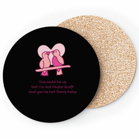 taylorr Swift Travis Kelce Tayvis Lovebirds Coasters
