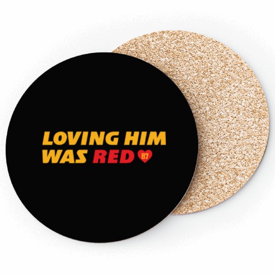 Loving Him Was Red - taylorr Swift &amp_ Travis Kelce (1) Coasters
