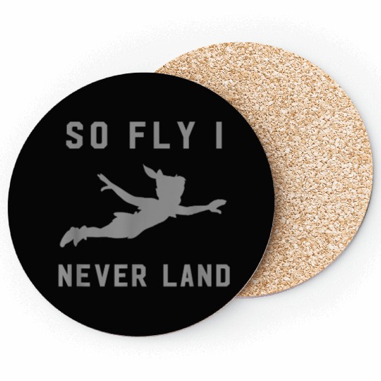 disneys Peter Pan So Fly I Never Land Peter Pan Humor Quote Coasters