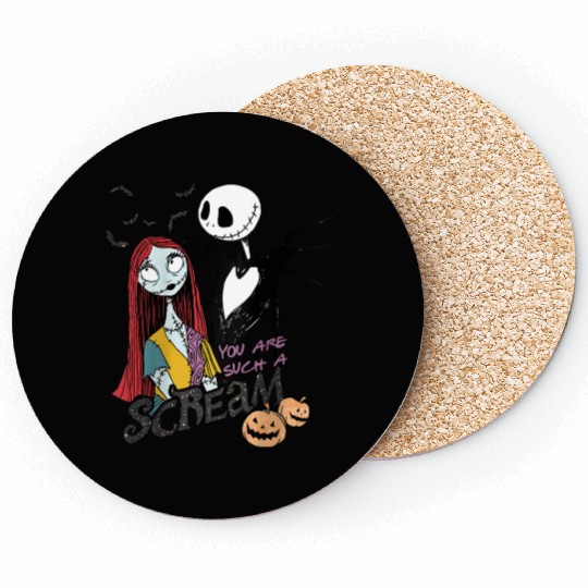 disneys The Nightmare Before Christmas Jack Sally Scream Raglan Coasters