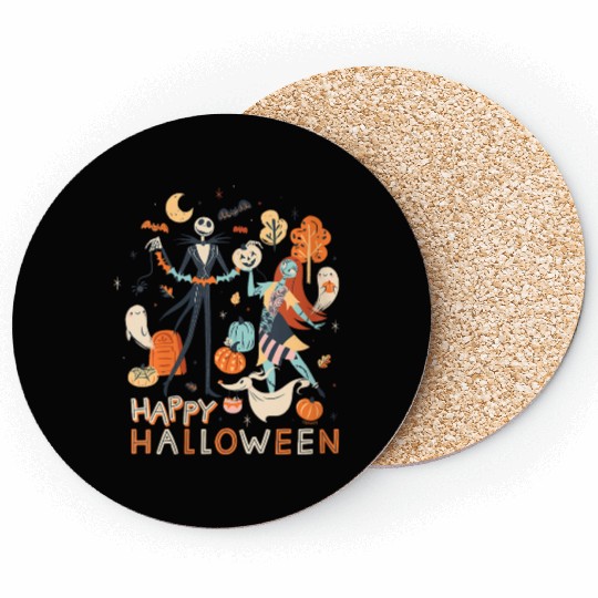 disneys The Nightmare Before Christmas Jack Sally Halloween Coasters