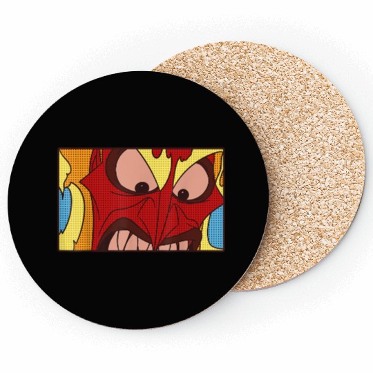 disneys Hercules Hades Pop Art Poster Graphic Coasters