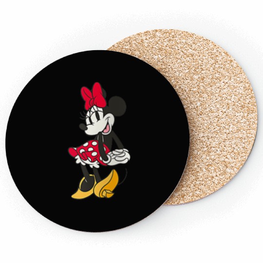 disneys Minnie Mouse Vintage Sassy Pose Small Pocket Logo Coasters
