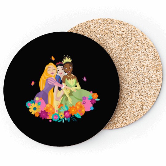 Disney Princess Rapunzel Snow White Tiana Spring Coasters