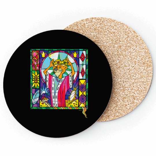 Disney Villains Prince John Robin Hood Stained Glass Window gifts trends Coasters