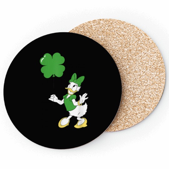 Disneyss Daisy Duck Shamrock Balloon St Patrick's Day Coasters