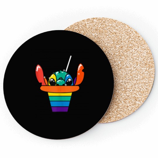Disney Lilo Stitch Pride Rainbow Hawaiian Shaved Ice 5129 Coasters