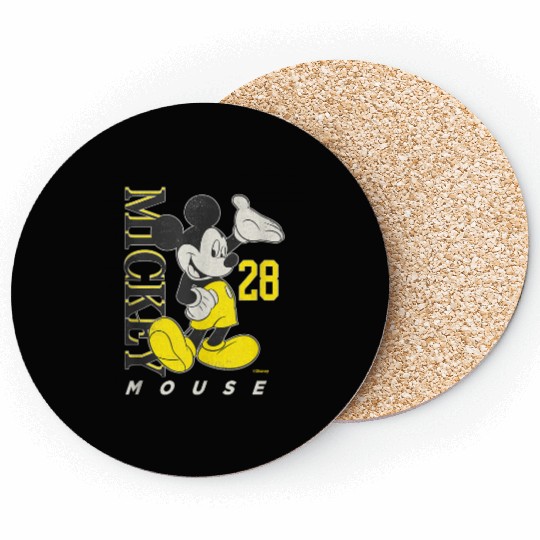 Disney Mickey Mouse Vintage Classics 28 Black Yellow Coasters
