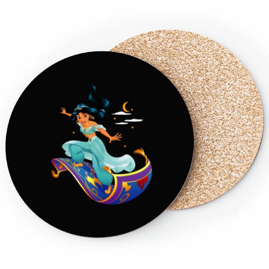 Disney Aladdin Princess Jasmine Magic Carpet Pose Coasters