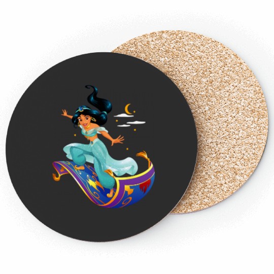 Disney Aladdin Princess Jasmine Magic Carpet Pose Coasters