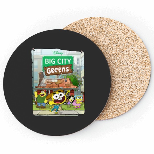 Disney Big City Greens Poster Cricket and Family Coasters