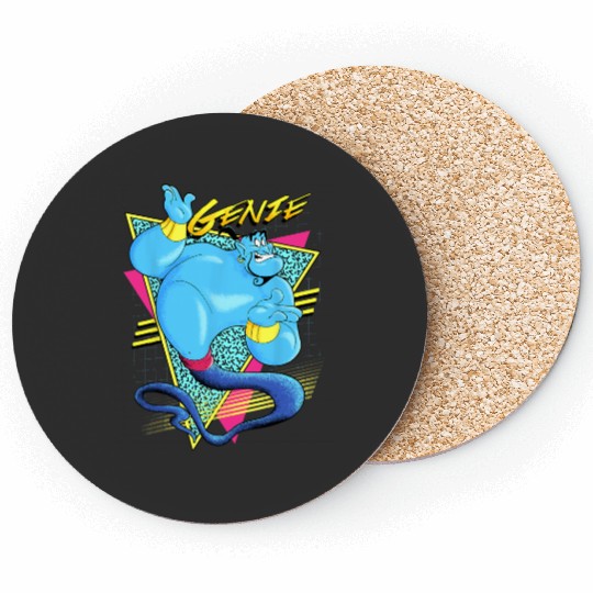 Disney Aladdin Genie Retro Abstract Portrait Logo Coasters