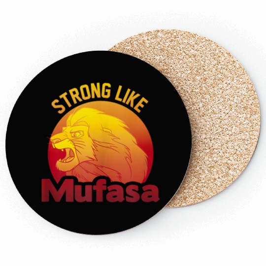 Disneyss The Lion King Strong Like Mufasa Sunset Logo Coasters