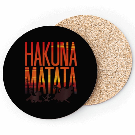 Disneyss The Lion King Hakuna Matata Sunset Group Shot Shadows Coasters