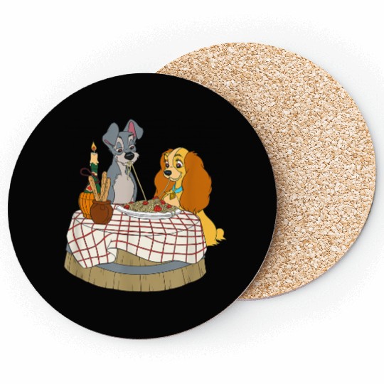 Disneyss Lady And Tramp Bella Notte Spaghetti Coasters