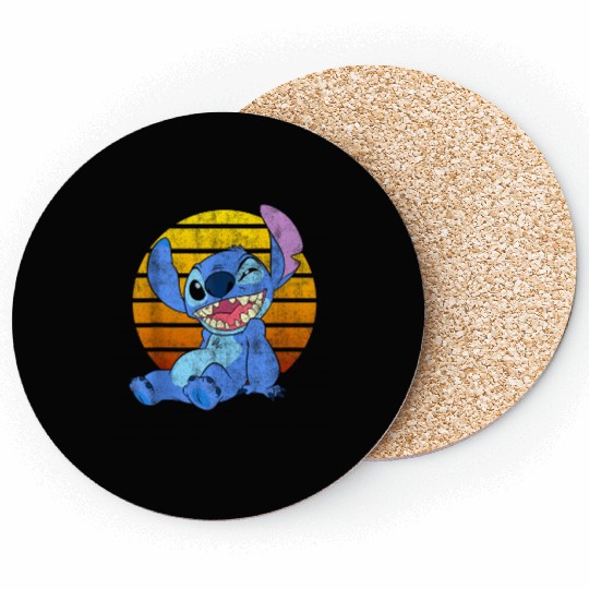 Disney Lilo Stitch Sunset Portrait Coasters