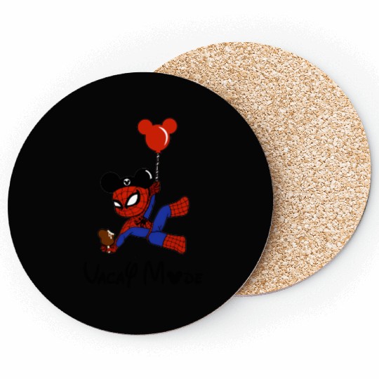 Spiderman Vacay Mode Coasters, Disney Spiderman Coasters