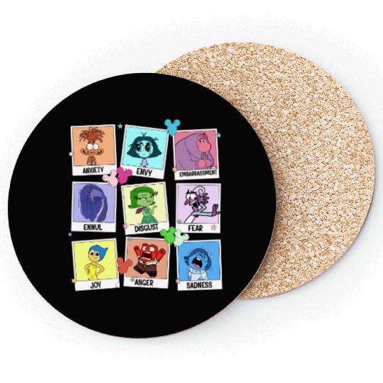 Disney Pixar Inside Out Characters Coasters, Disneyland Inside Out 2