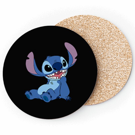 Disney Lilo & Stitch Happy Stitch Pocket Logo Coasters