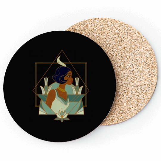 Disney Princess Tiana Modern Art Deco Style Coasters