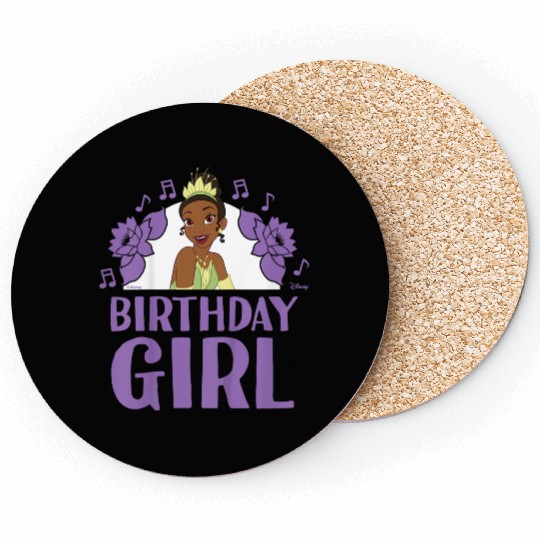 Kids Disney Princess Tiana Birthday Girl Coasters