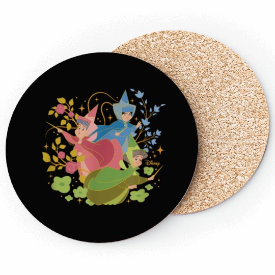 Disney Princess - Sleeping Beauty Flora Fauna Merryweather Coasters