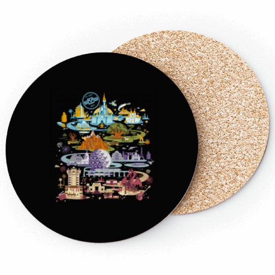Vintage Disney Epcot Coasters, Epcot 1982 Coasters
