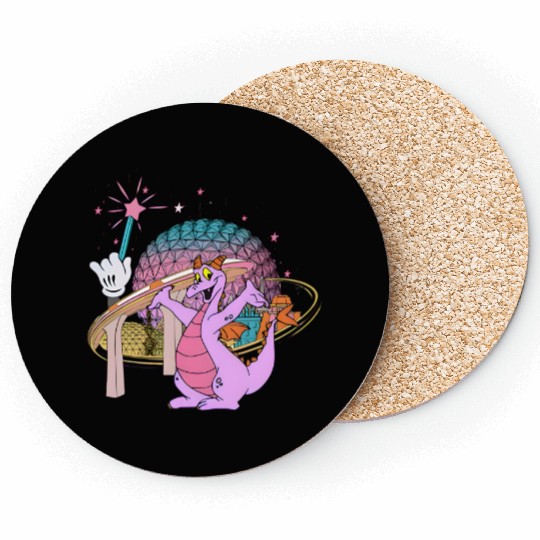 Disney Dragon Figment Coasters Epcot Figment Coasters, Mascot Figment Coasters